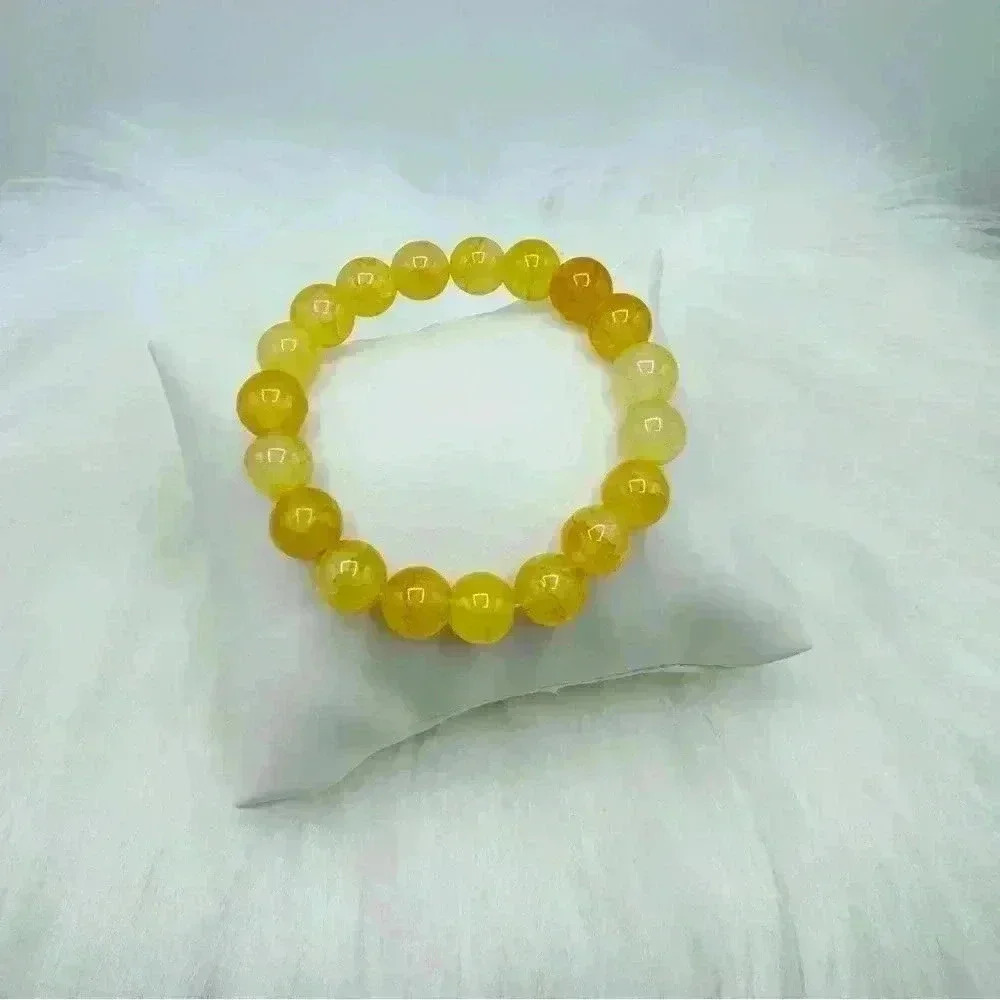 Celina Glass Beaded Bracelet in Yellow